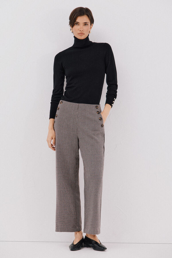 Cortefiel Jersey cuello vuelto Negro