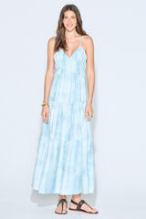 Slowlove Vestido de tirantes estampado Azul