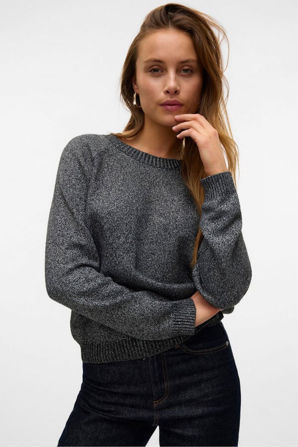 Vero Moda Jersey de punto de mujer con lurex Gris oscuro