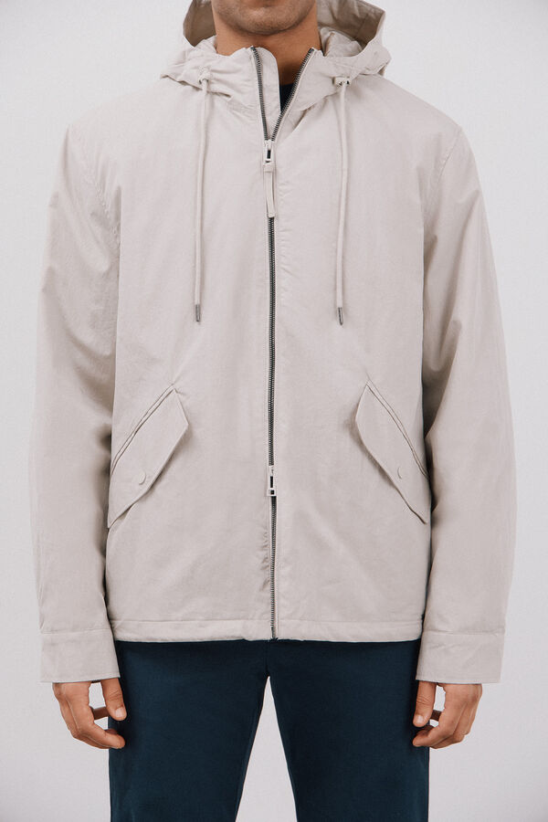 Cortefiel Parka curta e leve Cinzento