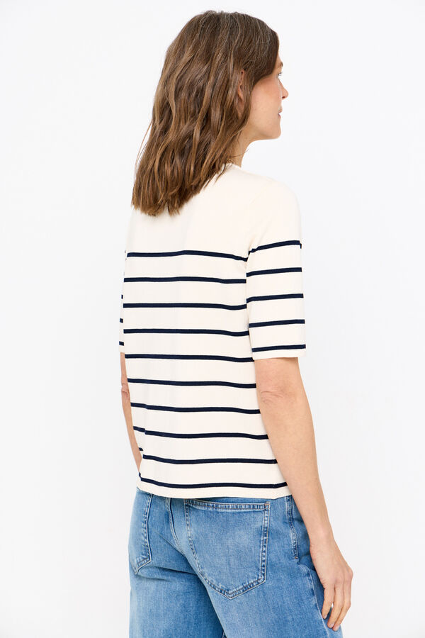 Cortefiel Camisola manga curta Ecru