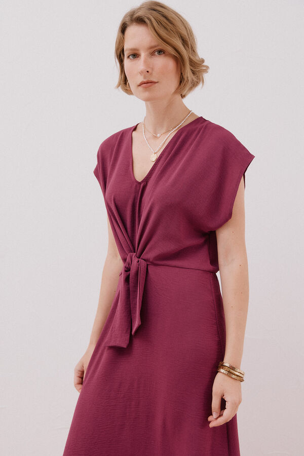 Cortefiel Vestido nudo Morado