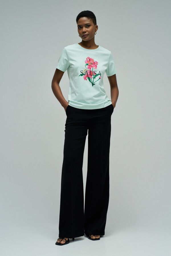 Salsa Jeans Camiseta estampada con logo Verde