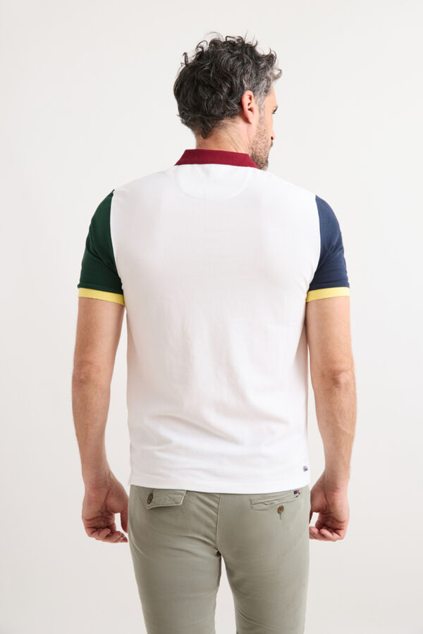 Williot Polo tricolor Branco