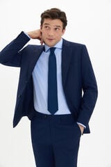 Cortefiel Blazer com microquadrados slim fit Azul