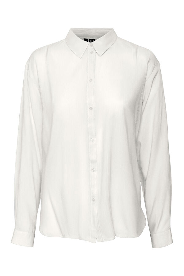 Vero Moda Camisa b&aacute;sica de manga comprida Branco