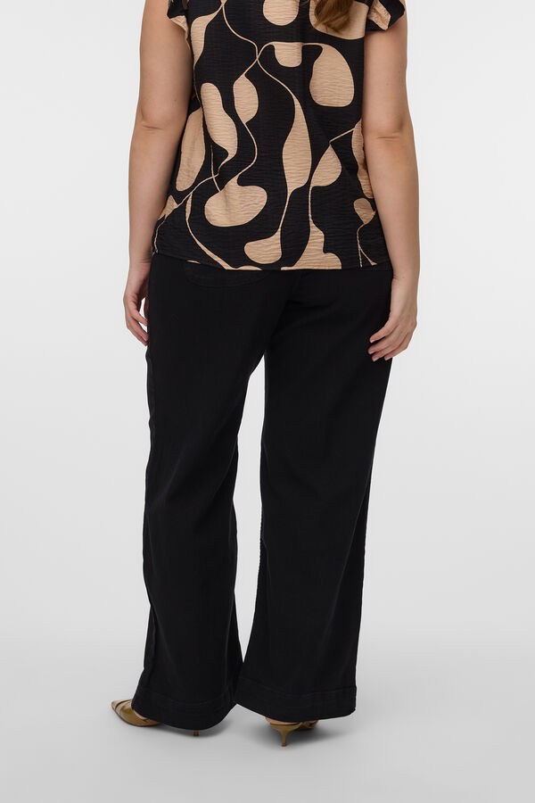 Vero Moda Curve Jeans de tiro alto talla grande Negro