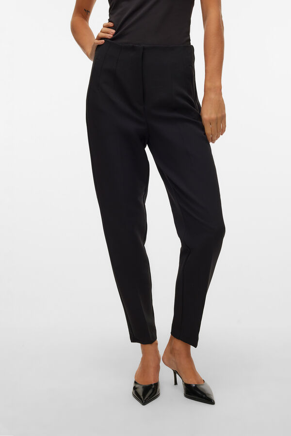 Vero Moda Cal&ccedil;as compridas de vestir Preto