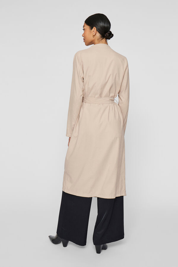 Vila Gabardina larga anudada Beige