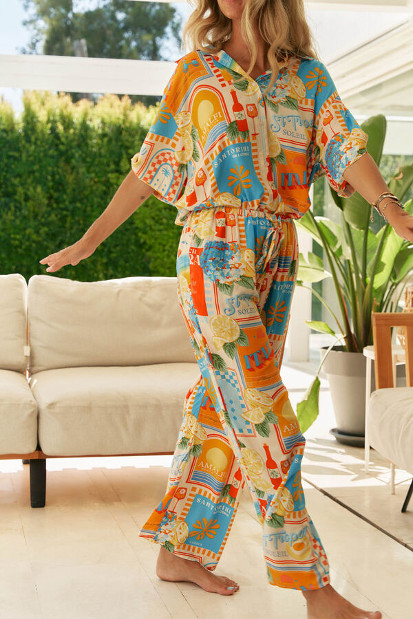 Jaase Pantal&oacute;n Recto estampado Cici Multicolorido