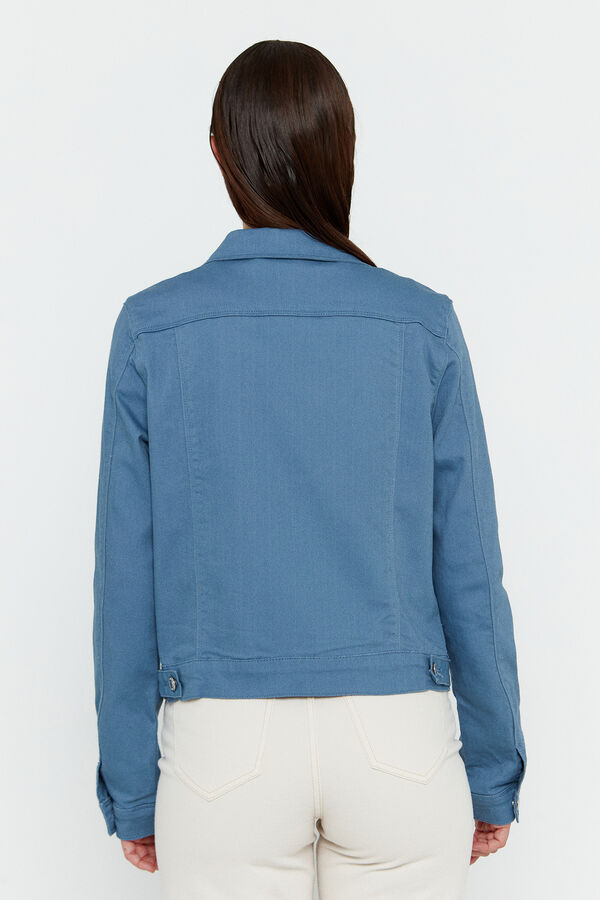 Vero Moda Blus&atilde;o curto de denim  Azul