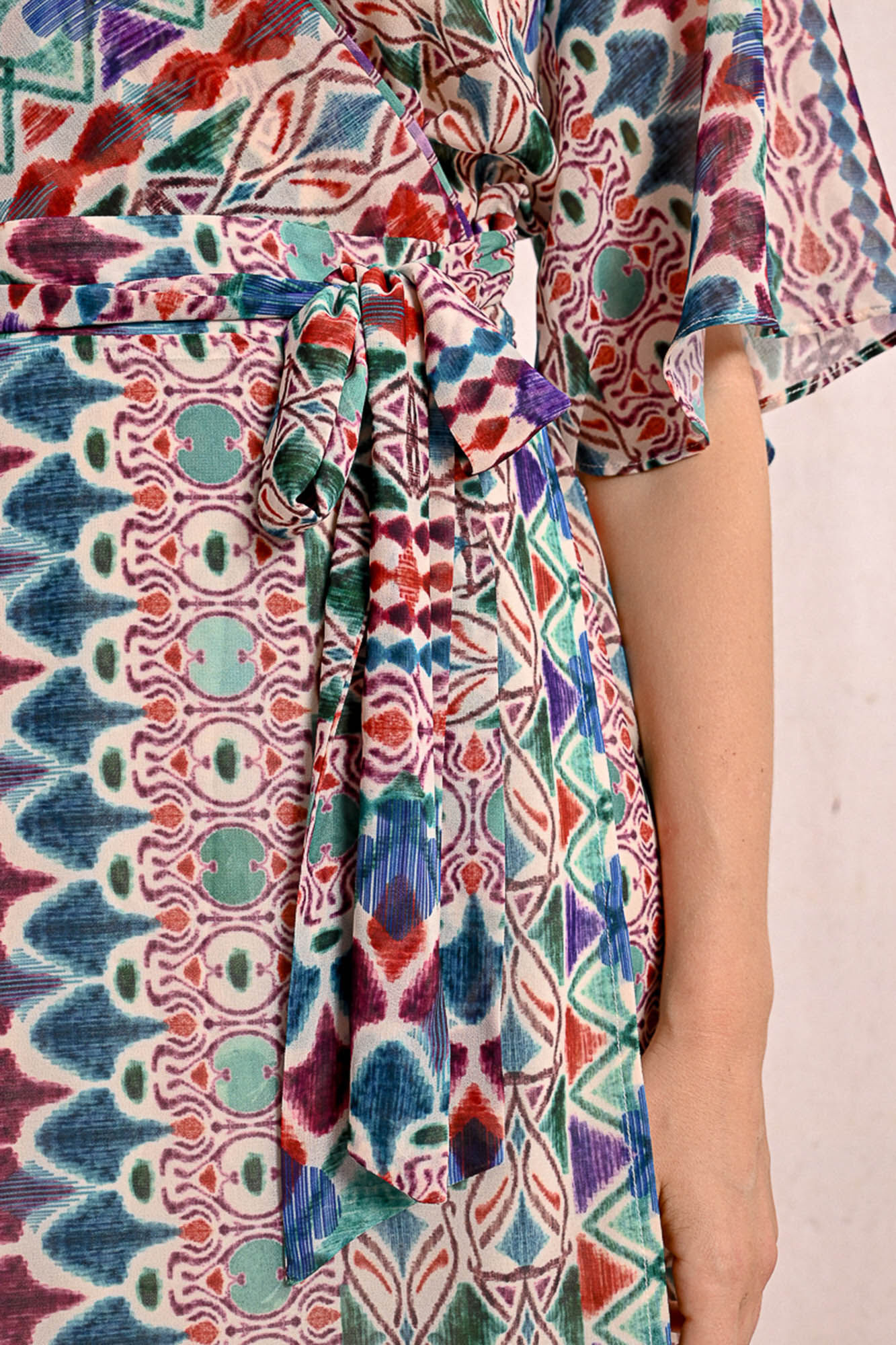 Molly Bracken Vestido comprido com estampado e la&ccedil;ada