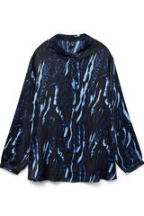 Vero Moda Curve Camisa de manga larga talla grande Azul marino