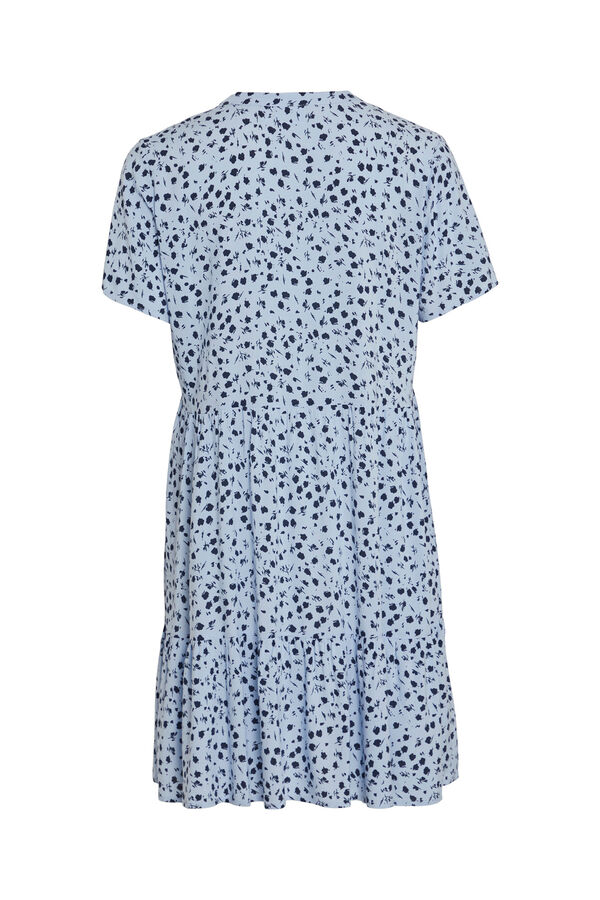 Vila Vestido curto de manga curta Azul