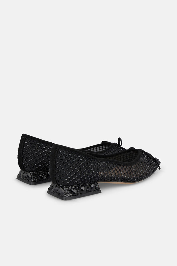 Alma en Pena Zapato rejilla con tira de pedreria Negro
