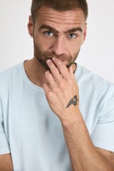 OOTO Camiseta básica con bordado avión OOTO Azul