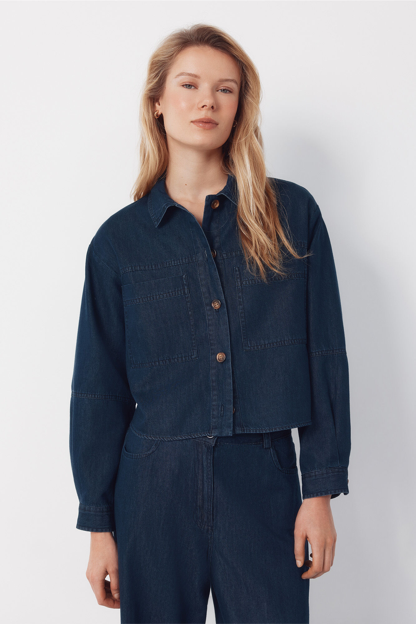 Cortefiel Camisa denim Soft