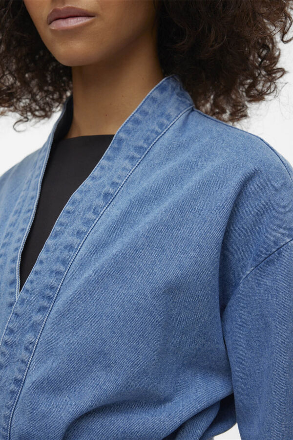 Vero Moda Kimono de tejido vaquero Azul