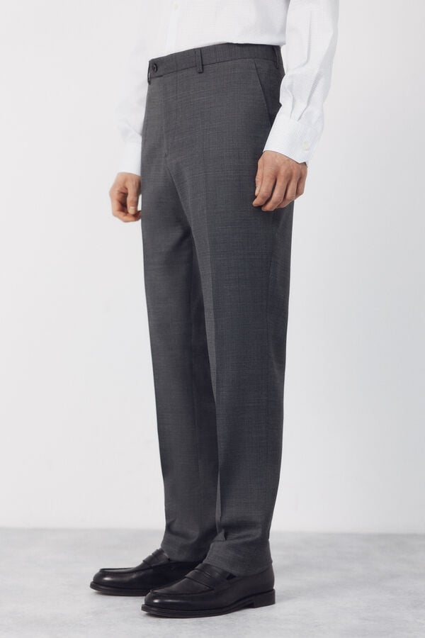 Cortefiel Pantal&oacute;n traje dynamic estructura gris Gris oscuro