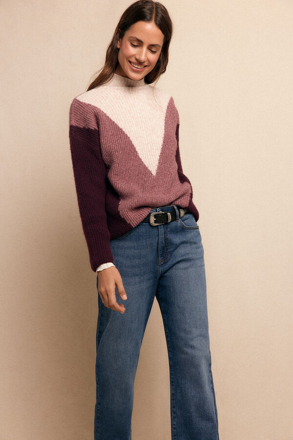 Slowlove Jersey intarsia Morado