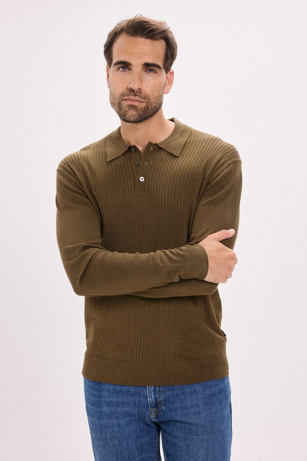 Jack & Jones Jersey polo regular fit Marr&oacute;n oscuro