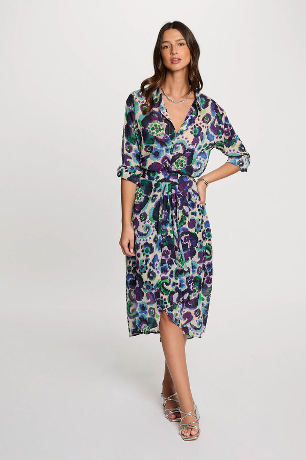 Morgan Saia estampada solta Multicolorido