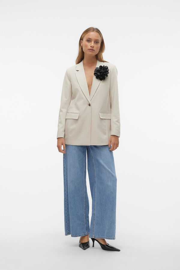 Vero Moda Blazer com detalhe de flor  Cinzento