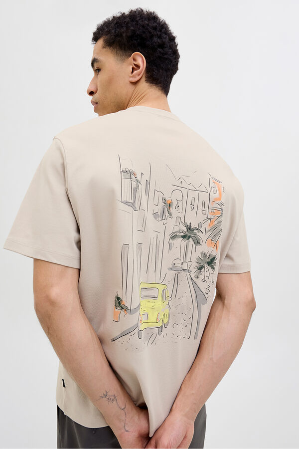 Jack & Jones Camiseta back print Gris