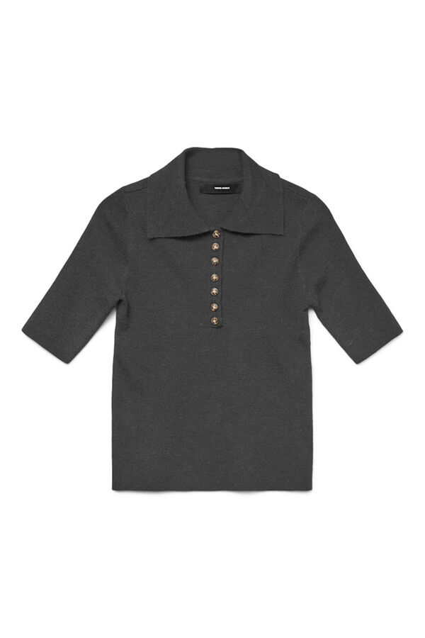 Vero Moda Polo de manga corta Gris oscuro