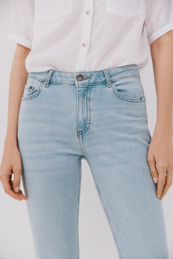 Cortefiel Jeans recto crop Azul oscuro