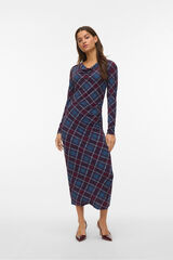 Vero Moda Vestido midi rombos Granate