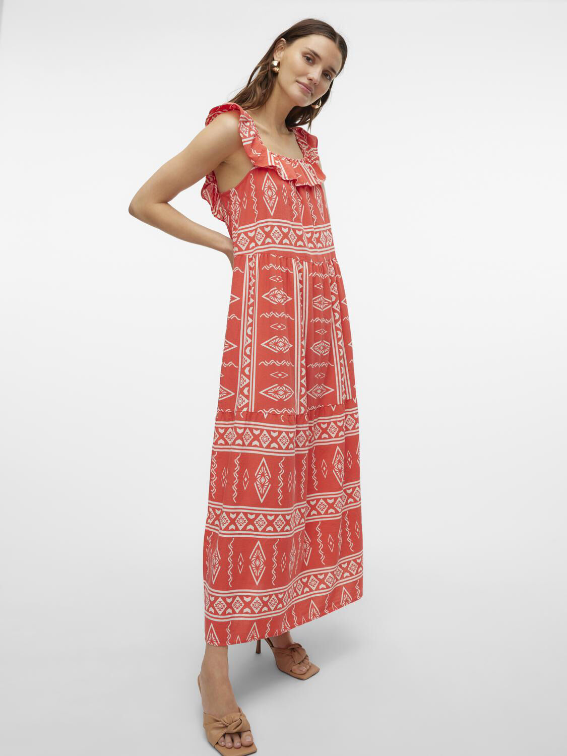Vero Moda Vestido midi al&ccedil;a grossa 