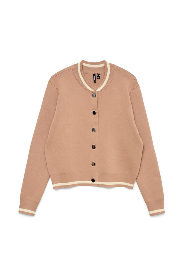 Vero Moda Jaqueta bomber de malha  Castanho
