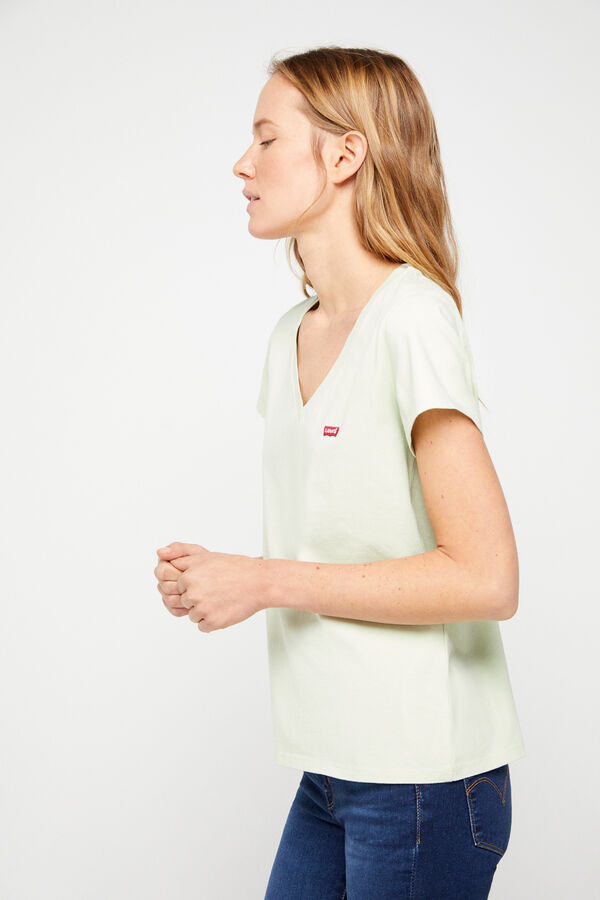 Cortefiel Camiseta Levi's® cuello pico logo pecho Verde