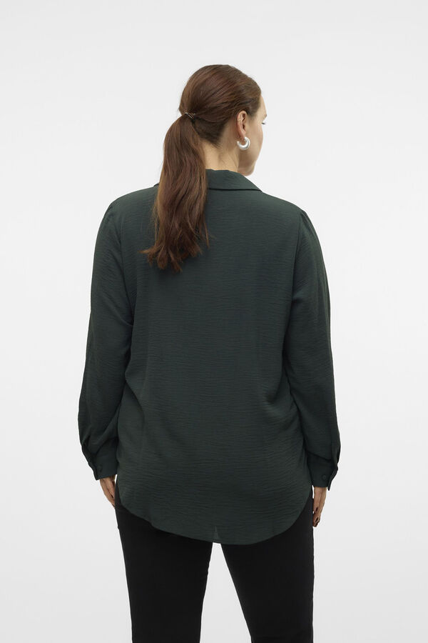 Vero Moda Curve Camisa fluida com prega central plus size  Azul