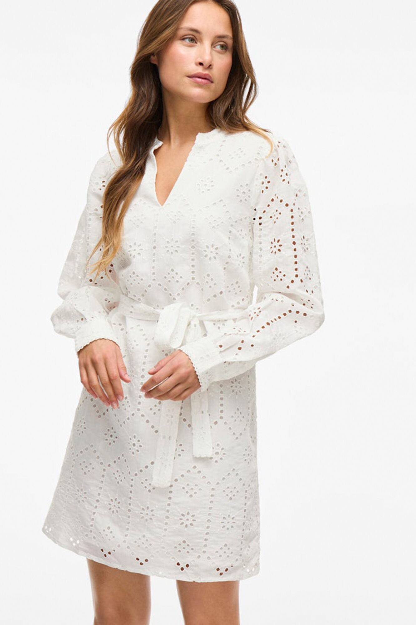 Vila Vestido corto de encaje ingl&eacute;s