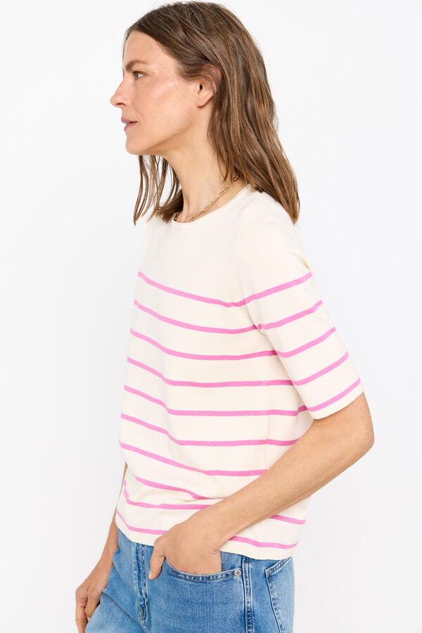 Cortefiel Camisola manga curta Roxo