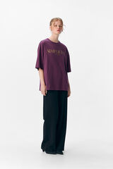 Object Camiseta estampada texto Morado