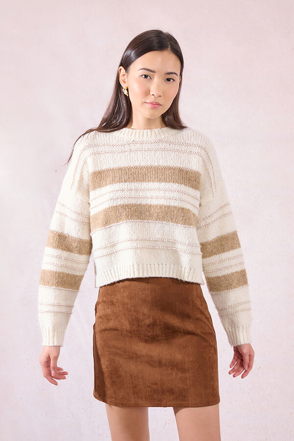 Molly Bracken Jersey de mujer de manga larga estampado rayas Multicolor