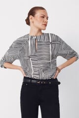 Cortefiel Top estampado Impress&atilde;o