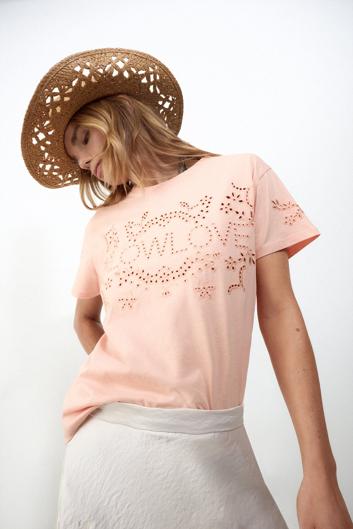 Slowlove Camiseta bordado