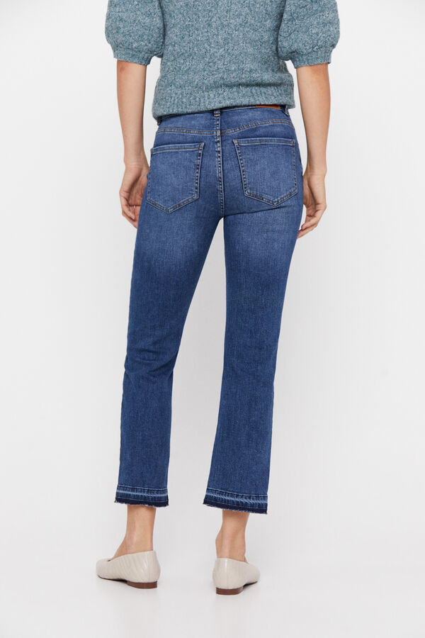 Cortefiel Pantal&oacute;n crop recto Azul