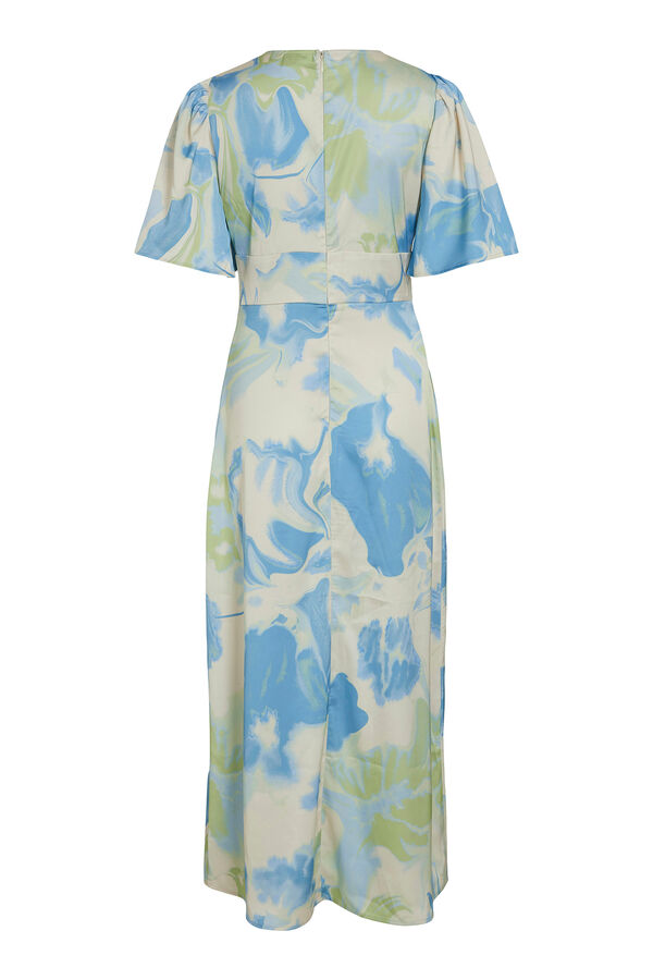 Vila Vestido midi satinado de fiesta Gris