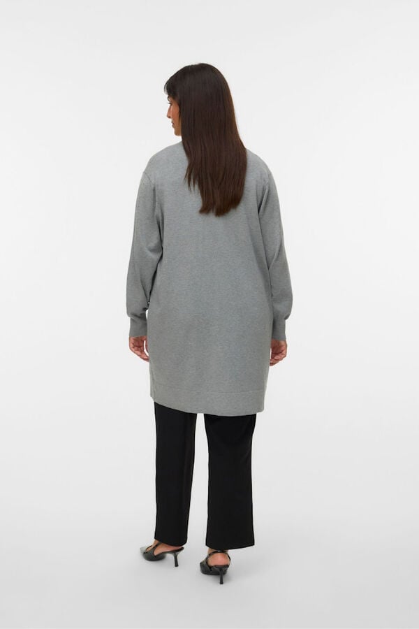 Vero Moda Curve C&aacute;rdigan largo talla grande Gris