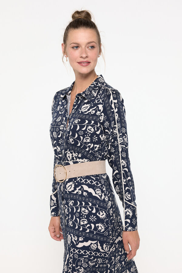 Vero Moda Vestido midi camiseiro  Azul