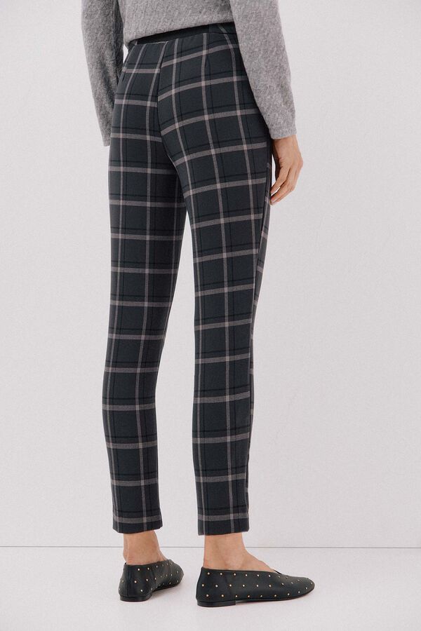 Cortefiel Pantal&oacute;n el&aacute;stico confort Estampado gris