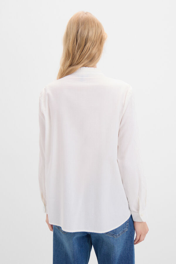 Cortefiel Camisa rom&aacute;ntica Blanco