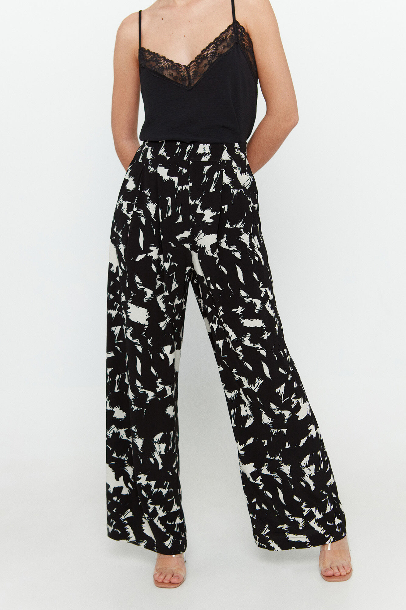 Vero Moda Pantal&oacute;n recto cintura alta