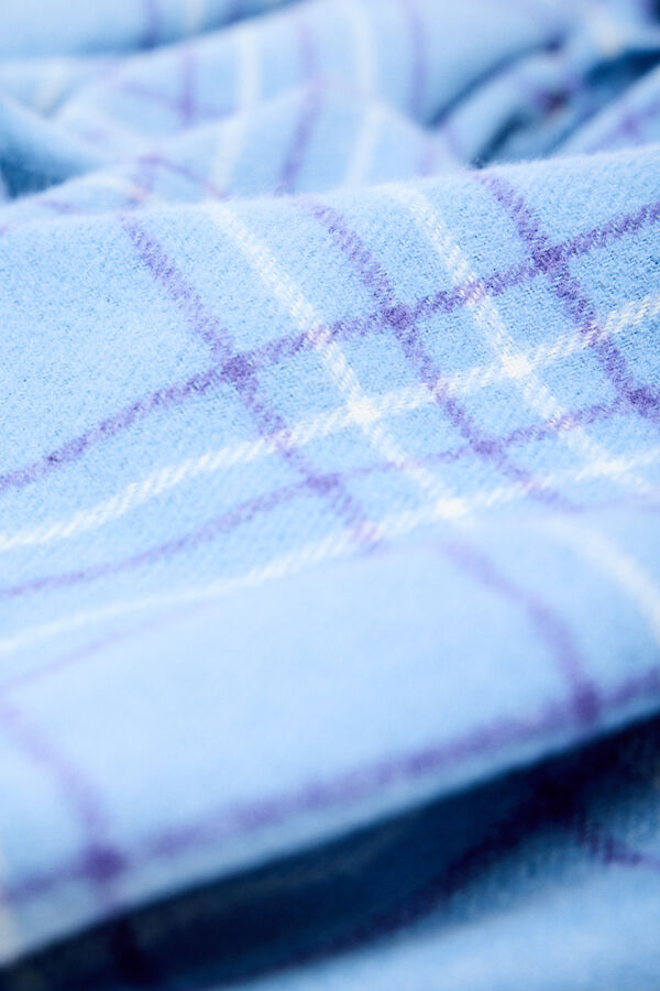 Cortefiel Fular de tartan Azul