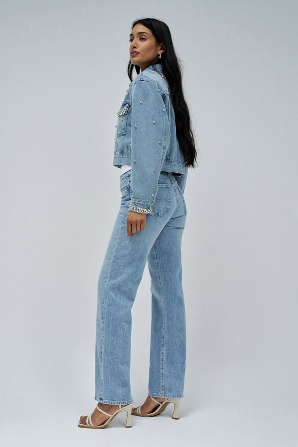 Salsa Jeans Chaqueta trucker con detalles Azul oscuro